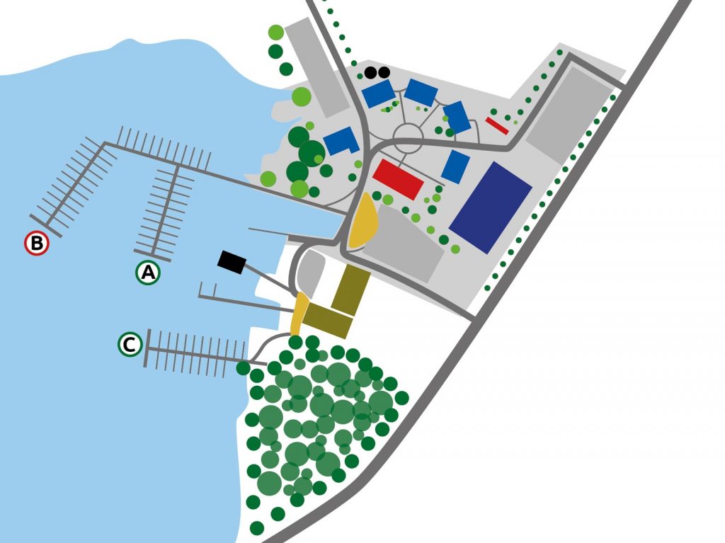 Liegeplatz 2 Lageplan Liegeplaetze